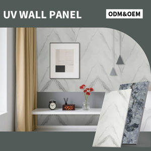 Panel de Pared UV Directo de Fábrica, Decoración Dorada, Grano de Mármol Blanco Lavado, Lámina de PVC con Aspecto de Mármol, Material Decorativo para Interiores - Product Image 3