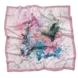 Nuevos productos gasa impresa cuadrado Hijab bufanda clásica encaje malayo indonesio Fashionsquare bufanda Hijab - Product Image 2