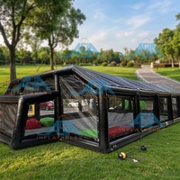 Terrain de sport gonflable en PVC pour football, structure géante hermétique avec cadre pneumatique