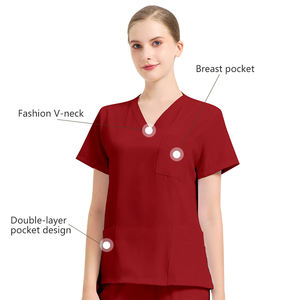 2025 nuovo prodotto di alta qualità Logo personalizzato OEM dentale ospedale scrub uniformi XL scrub medici per medici uomini salone di bellezza - Product Image 2