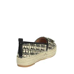 Espadrilles pour femmes Laura Biagiotti en cuir beige, chaussures plates - Product Image 3