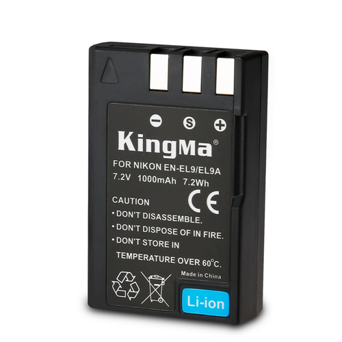 KingMa Rechargeable Camera Battery EN-EL9 1000mAh Digital Battery 7.2V Camera Battery for Nikon D5000 D3000 D60 D40