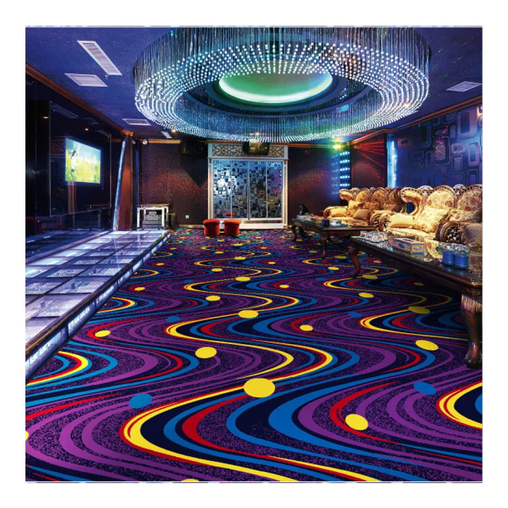 Commercial Machine Polypropylene Wilton Carpet ,New Design Wall to Wall Nylon Printed Carpet