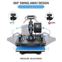 Presse à Chaud 8-en-1 12"x15" Combo Pivotante pour T-shirts, Chapeaux, Casquettes, Mugs et Assiettes – Transfert par Sublimation