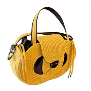 Woven <b>Straw</b> Strawberry Eco-Friendly Oval Storage <b>Basket</b> Magnetic Closure Portable Tote Bag Beach Travel Shoulder Purse Women - Product Image 1