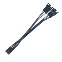 Kabel Ekstensi Daya Kipas 1 ke 2, Kabel Splitter Kipas PWM 3pin dan 4pin untuk Kabel Pengisian Daya Kipas Pendingin Komputer
