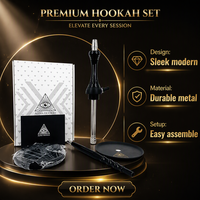 Chicha arabe noire X Russian ALPH, livraison directe d'usine, emballage en boîte cadeau blanche, personnalisable avec votre logo Narghile.
