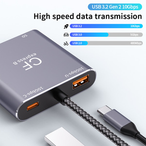 Xinqiyi CFexpress Type <b>B</b> Card Reader Hub <b>USB</b> 3.2 Gen2 10Gbps - Product Image 4