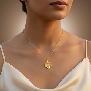 Collier pendentif cœur en argent 925 plaqué or pour femme avec pierre naturelle, pendentifs et breloques élégants et raffinés pour femmes - Product Image 4