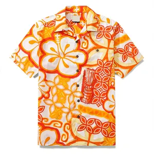 Fabrik Direktverkauf individueller volldruck weich Herren Sommer hawaiianisches Hemd