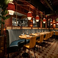 Comptoir de bar moderne et robuste, respectueux de l'environnement, pour restaurants, caves à vin, éclairage LED, livraison directe d'usine