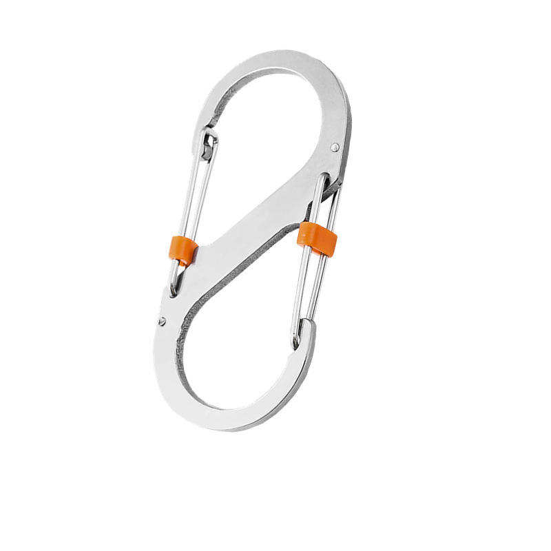 หัวเข็มขัดรูปเลขแปดสีเงินขนาดใหญ่พร้อมตัวล็อค