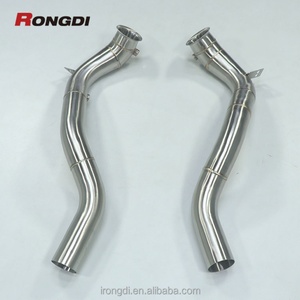 304 Stainless Steel Exhaust Downpipe for 2019+ Mercedes-Benz G63AMG W463A 4.0T Heat Shield Pipe - Product Image 3