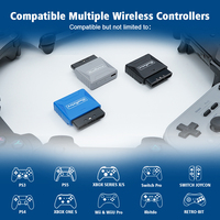 Bitfunx 2025 PS2 Mini Blueretro Compatible avec PS2 PS1 Adaptateur Manette sans fil Multijoueur Manettes sans fil pour PS1