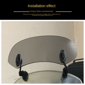 Nuovo Deflettore Parabrezza Moto LJZ PC con Estensione Spoiler Clip-On per <span class=keywords><strong>KAWASAKI</strong></span>/Yamaha/-Retrofit/Upgrade - Product Image 5