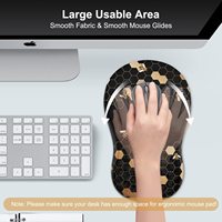 Alas Mouse Ergonomis Gel/Silikon dengan Bantalan Pijat Pergelangan Tangan dan Bantal Tangan untuk Aksesoris Komputer Kantor dan Rumah, Tersedia