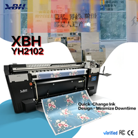 Imprimante textile à sublimation grand format de 2,1 m de large, double tête d'impression, haute vitesse, machine d'impression de drapeaux et de bannières pour tissu polyester