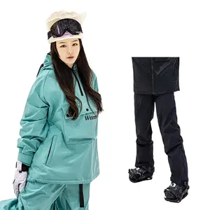 2023 traje de esquí de invierno Sudadera con capucha de esquí para hombre pareja snowboard Cálido impermeable grueso traje de esquí con capucha