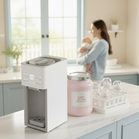 Distributeur électrique de lait infantile Baphiya BFM-2500 1,5 L |   Machine à mélanger le lait pour bébé à commande tactile intelligente 220-240V Garantie 1 an