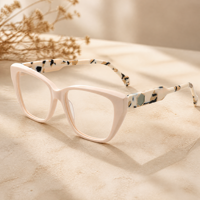 En stock, lunettes optiques en acétate haut de gamme et élégantes, avec ornement, montures de lunettes de luxe fabriquées à la main pour un usage quotidien