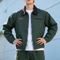 Veste de travail en toile personnalisée avec doublure, fermeture éclair vintage, veste de travail vintage, veste de travail
