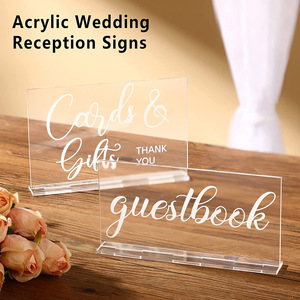 Transparent Acrylic Modern Wedding <b>Table</b> <b>Number</b> Plate 20cm*10cm Customizable Color Shape DIY Birthday Party Home Decoration Seat - Product Image 2