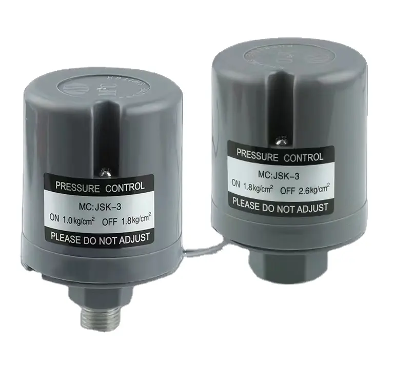 Single-contact and double-contact pressure switches are used for water pumps