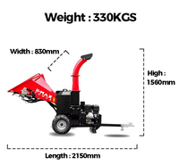 K-maxpower 27PK Hakselaar/Snijmachine Hydraulisch 120mm Automatische invoer Hoog Efficiënt Zelfrijdend 6 inch Houthakselaar met TUV CE certificering