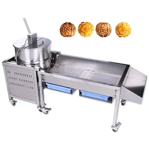 China Wholesale Rvs Commerciële Volautomatische Gas Verwarming Bolvorm Popcorn Making Machine Prijs