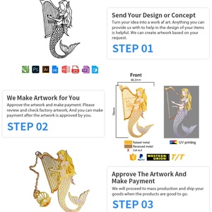 Marcapáginas Artístico de Latón Personalizado con Borla, Logotipo Personalizado, Regalo para Escritores, Maestros, Promoción - Product Image 2