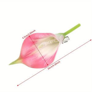 Pince à cheveux Matilda en forme de bec de canard, accessoire latéral pour cheveux, fleur en tissu colorée et charmante, idéale pour les vacances d'été à la plage - Product Image 3