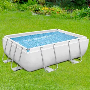 Grande PVC portátil personalizado acima do solo nadar piscina Frame de metal piscina exterior