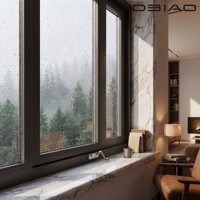Ventanas Impermeables de Operación Manual con Perfiles de Aleación de Aluminio, Sistema de Cierre de Seguridad Multipunto, Minimalistas, para Sala de Estar de Hotel