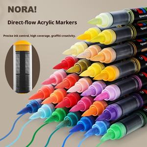 Marcadores Acrílicos para Estudiantes, Pinceles de Arte, Punta Suave para Niños, Secado Rápido, Juego de Rotuladores de <span class=keywords><strong>Acuarela</strong></span> Individuales, Marcador Acrílico - Product Image 2