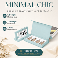 Caja de Regalo Magnética con Tapa Abatible Negra Mate con Logotipo Personalizado - Empaque de Cartón Rígido Premium con Inserto de EVA Personalizado para Suero para el Cuidado de la Piel