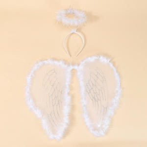 Hochwertige Halloween Fairy Wings Schmetterling Angel Wings Haarband Zauberstab Requisiten Dress Up Zubehör - Product Image 1