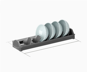 Organizzatore per Cassetti da Cucina in Alluminio, Portapiatti Regolabile e Impilabile, Antiruggine e Impermeabile - Product Image 3