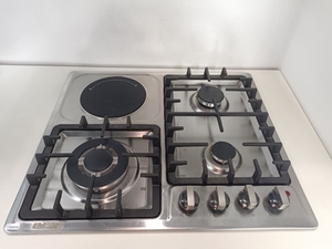 Table de cuisson à gaz encastrable avec allumage électrique par batterie, 4 brûleurs, panneau en acier inoxydable, protection anti-flamme, vanne de sécurité, hôtel, usage domestique - Product Image 4