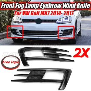 Rejillas para Faros Antiniebla Delanteros, Cubierta Decorativa para Faros Antiniebla, Color Negro Brillante para VW Golf 7 MK7 2014 2015 2016 2017 - Product Image 1