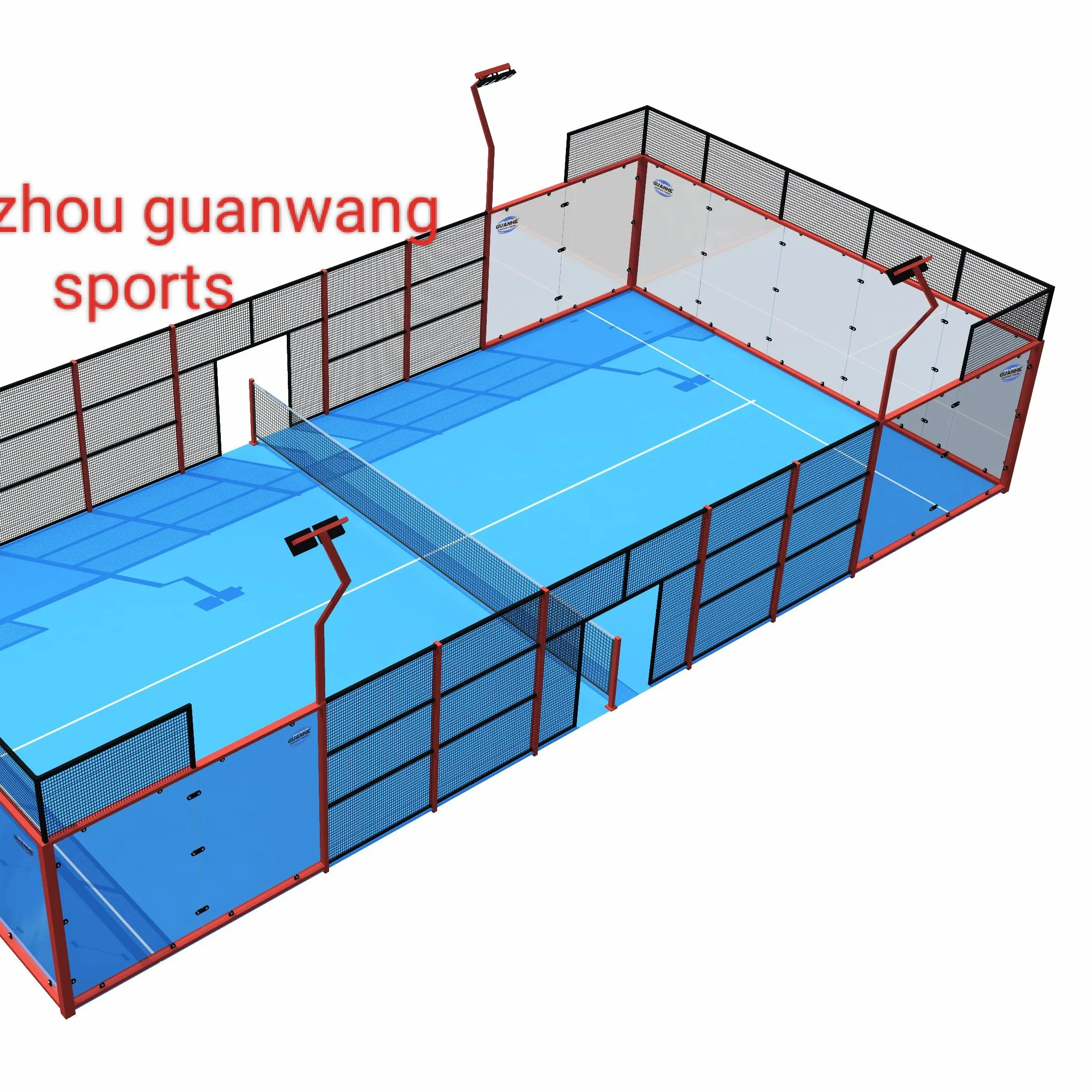 padel panoramic court padel tennis court for indoor or outdoor paddle