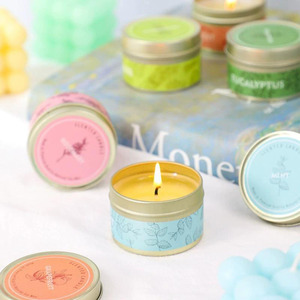 Velas Aromáticas Personalizadas de Cera de Soja en Lata de Hojalata de 4.4 oz al por Mayor, Regalo de Cumpleaños, Recuerdo, Velas sin Humo - Product Image 2