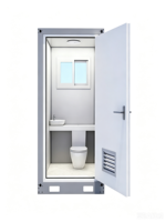 Toilettes portables individuelles en panneaux EPS galvanisés ignifuges avec WC et lavabo pour concerts, camping, toilettes préfabriquées en gros