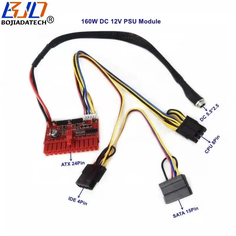 Keluaran 160W DC Input 12V Pico PSU Mini Catu Daya ITX Atx Konektor 5.5*2.5MM untuk Komputer Mini