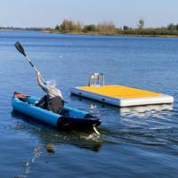 Plateforme flottante gonflable en PVC 3x2x0.2M pour sports nautiques, ponton de loisirs pour yacht et rivière