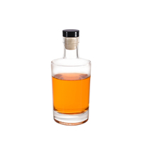 Vente en gros de bouteilles de vin en verre de haute qualité, forme ronde, fond épais, 100 ml, 200 ml, 500 ml, 750 ml
