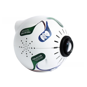 Mini Proyector Portátil con Forma de Balón de Fútbol, 180 ANSI Lúmenes, WiFi, Duplicación de Pantalla Inalámbrica 180 °   Escalera Automática Ajustable <span class=keywords><strong>Correc</strong></span> - Product Image 1