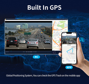 Maustor 8 inch được xây dựng trong GPS không dây di động phổ Carplay Android tự động với kép 1080P Dash Cam xe màn hình - Product Image 3