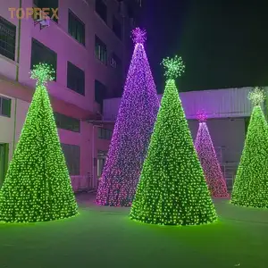 Large Led Light Christmas Tree Sculpture Garden Decoration Christmas Tree Wired Ribbon Programmable Christmas Lights Suppliers