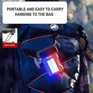 Yeni güneş şarj taşınabilir çalışma ışığı COB sel şarj edilebilir çalışma ışığı SOS uyarı ışığı ile - Product Image 5