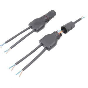 IP68 M16 2, 3, 4, 5 vías 2 pines LED Conector eléctrico Conector divisor de cable tipo empuje - Product Image 4